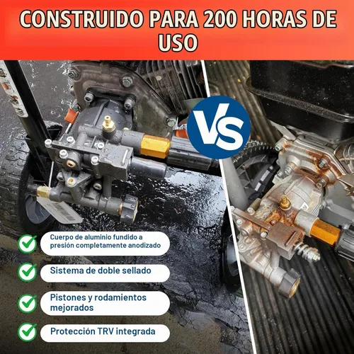Vista 4 de YAMATIC Bomba horizontal de 3400 PSI para lavadora a presión de eje de 3/4 pulgadas a 2.6 GPM Bomba de repuesto OEM compatible con Simpson Honda