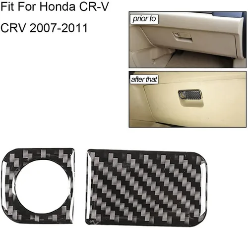 Vista 5 de Piezas de interior de coche 15 piezas de tapa de embellecedor interior de fibra de carbono para Honda CR-V CRV 2007-2011