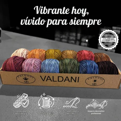 Vista 2 de Valdani Pearl Cotton Sz 12 El aroma de las flores 110 yardas/pelota Surtido