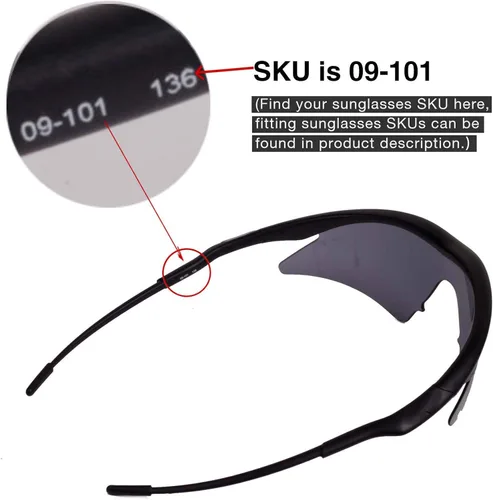Vista 4 de Walleva Vented Polarizadas Fire RedIce Blue Lentes de repuesto para Oakley M Frame Sweep Gafas de sol