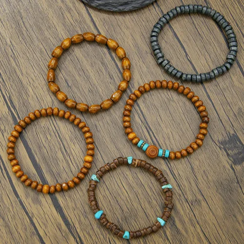 Vista 5 de Gothic Bracelet Adjustable Punk Braided Multilayer Grunge Set Beaded Bracelets Emo Metal Cuff Wrap Bracelets Stackable Meaningful Gift