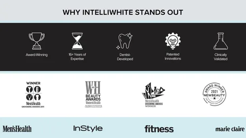 Vista 5 de intelliWHITE Kit de bolígrafo blanqueador de dientes de platino con protector bucal, tratamiento de blanqueamiento de peróxido de hidrógeno al 14%