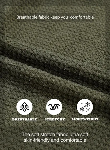 Vista 4 de SHEWIN Women's Waffle Knit Button Down Shirts Casual Long Sleeve Shacket Jacket Boyfriend Tops Blouses Loose Fit