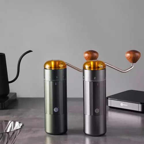 Vista 7 de Molinillo de café manual, molinillo de café de mano Z5 con perilla ajustable externa de 0.88 oz de capacidad, molinillo manual y eléctrico de modo