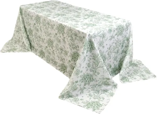 Vista 43 de Efavormart - Mantel rectangular, 60 x 102 pulgadas, resistente a las manchas y a las arrugas, lavable, mantel decorativo oblongo de tela de Amatista