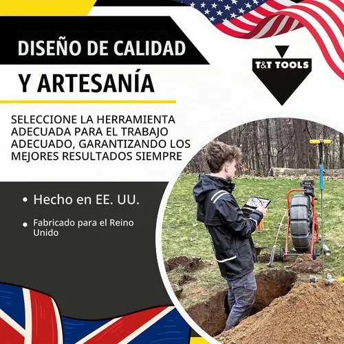 Vista 8 de T&T Tools - Herramienta de gancho de registro superior de 36 pulgadas, mango giratorio, hexagonal de 5/8 pulgadas