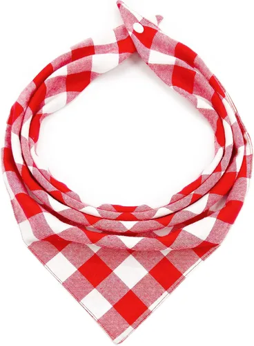 Vista 16 de AnF Bandana de Cumpleaños a Cuadros para Perro y Pañuelo Triangular para Perro - Algodón Suave, Doble Capa, Bandanas Lavables con Botón Ajustable