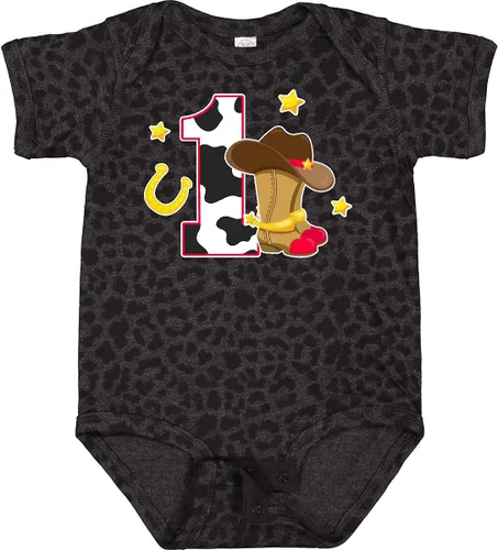 Vista 10 de inktastic Body de bebé de vaquero para cumpleaños de 1 año con botas de vaquero