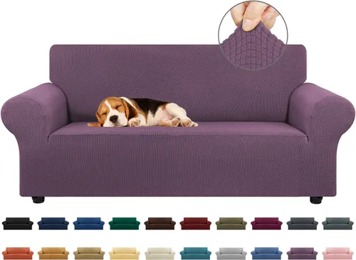 Vista 39 de KEKUOU Funda elástica para sofá biplaza, funda de sofá para sofá de 2 cojines (55-78 pulgadas), protector de muebles con parte inferior elástica