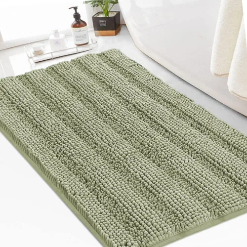 Vista 90 de Turquoize Alfombra de baño de chenilla de lujo para baño, extra absorbente, alfombra de ducha de microfibra antideslizante para baño, alfombra Aqua
