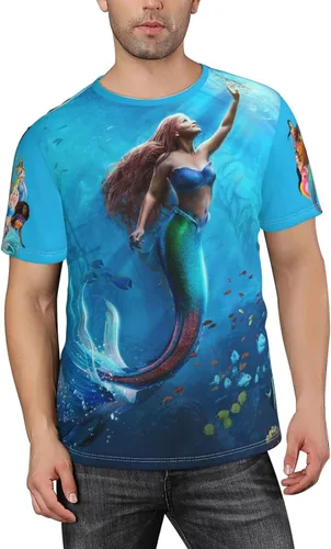Vista 3 de Linda camiseta de sirena 2023 para regalo, camisetas unisex para todas las edades, camisetas de algodón de manga corta para hombres y mujeres