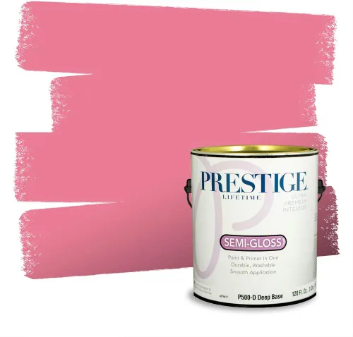 Vista 497 de Prestige Paints Pintura exterior e imprimación en uno, 1 galón, plano, coincidencia comparable de Valspar* Amber Rose*