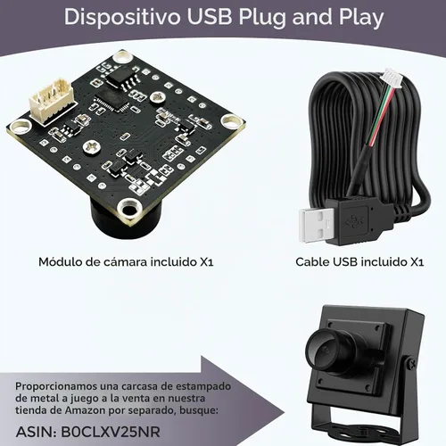 Vista 6 de 720P USB 2.0 UVC Camera with 120° DFOV for Raspberry Pi, Jetson Nano, Embedded Hardware - Support Windows, Linux, Mac OS, Android