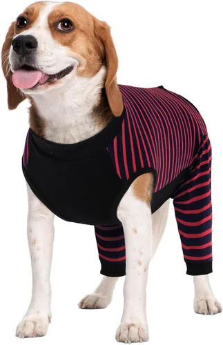 Vista 22 de Kuoser Traje de Cirugía para Perro Hembra Esterilización Macho Castración, Manga de Pierna de Perro para Dejar de Lamer Enterizo Suave para Perro