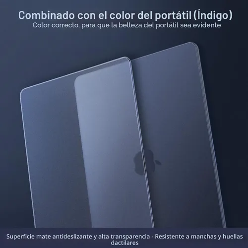 Vista 4 de MOSISO Compatible con MacBook Neo Case 13 pulgadas 2026 A3404 A18 Pro Chip Índigo transparente