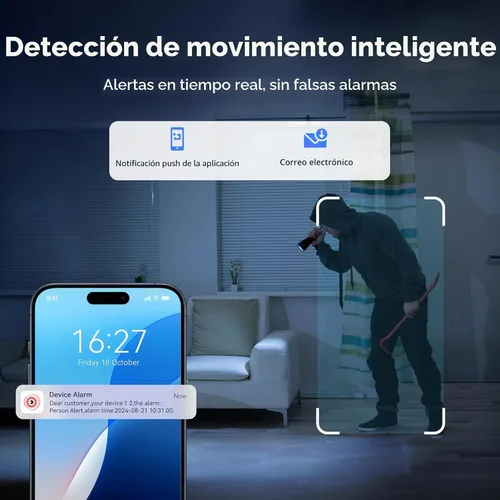 Vista 6 de Sistema de cámara de seguridad con cable para exteriores, 4CH 5MP Lite AHD DVR con disco duro de 500G, 4 x 3MP cámara CCTV con cable, kit DVR