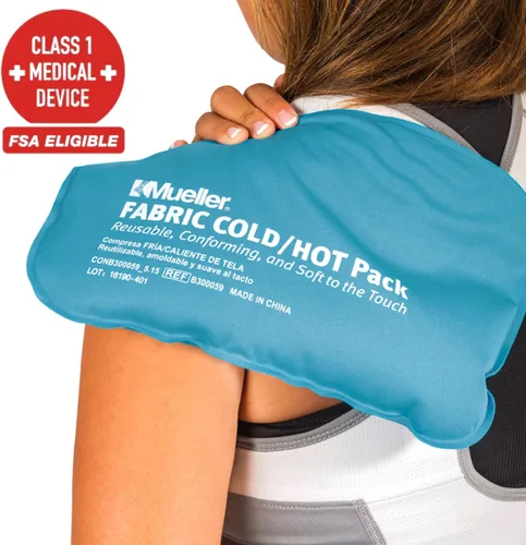 Vista 2 de MUELLER Sports Medicine - Paquete de tela reutilizable para frío y caliente, bolsa de hielo para lesiones y alivio del dolor, azul