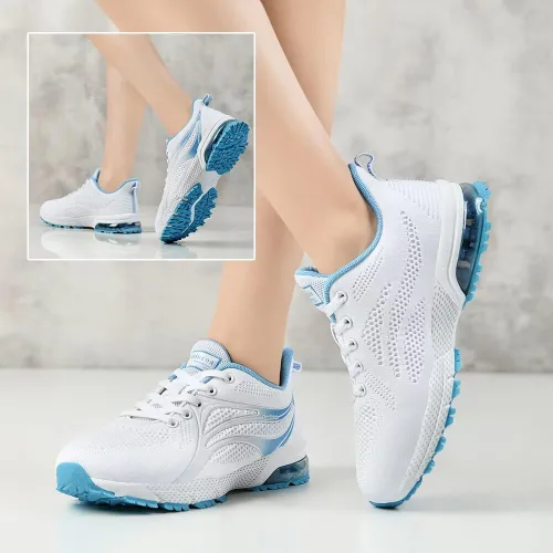 Vista 6 de Womens Air Running Shoes Non Slip Tennis Walking Shoes Women Mesh Cushion Sneakers for Gym Workout Sports