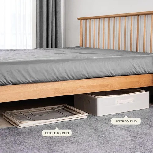 Vista 6 de Contenedores de almacenamiento para debajo de la cama, caja de almacenamiento de tela Oxford, contenedor resistente para debajo de la cama