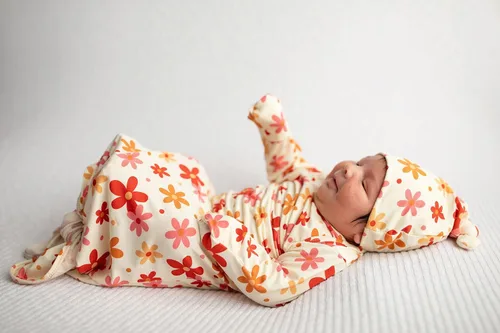 Vista 73 de Three Little Tots Vestido de corbata anudada para bebé recién nacido - Bebé