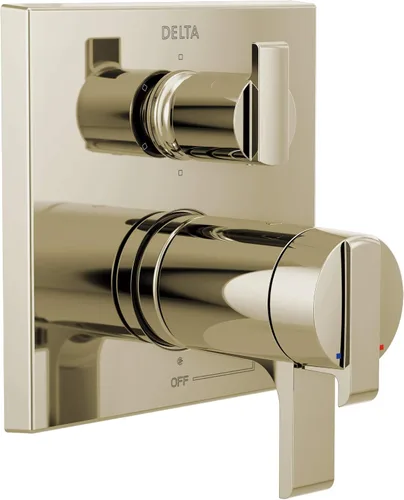 Vista 8 de DELTA FAUCET T27T967-CZ Angular Modern TempAssure Serie 17T Válvula de ducha integrada de 6 ajustes con desviador, bronce champán