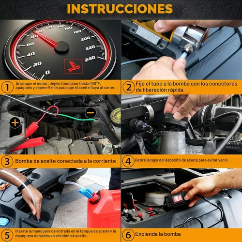 Vista 5 de MILADO bomba extractora del cambio de aceite de 12V 100W, sistema eléctrico Bomba de aceite del motor-N