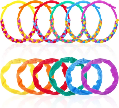 Vista 12 de Henoyso Paquete de 12 collares sensoriales masticables para niños, tela de rizo suave, juguetes de dentición motora, para niños y niñas, joyas