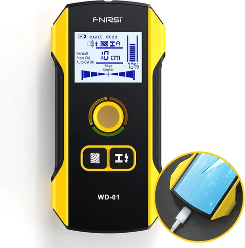 Vista 8 de FNIRSI WD-01 6 en 1 Escáner de pared recargable del buscador del perno