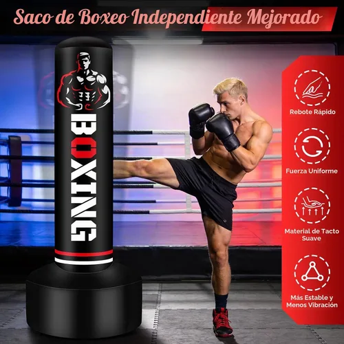 Vista 2 de Saco de boxeo pesado independiente para adultos y adolescentes, bolsa