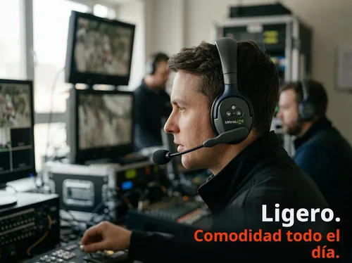 Vista 4 de EARTEC UL2D Ultralite HD Sistema de auriculares de intercomunicación inalámbrico, comunicación dúplex completo para 2 personas, oreja dual, alcance