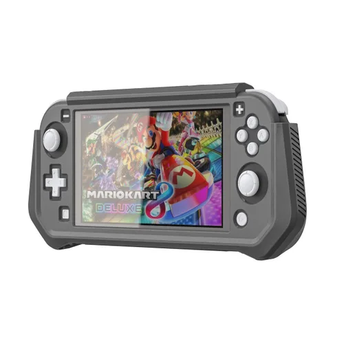 Vista 2 de iNOTOGG Compatible with Nintendo Switch Lite, Gray, Ergonomic Design Protective Case with Anti-Scratch Material, Includes Wet and Dry Wipes for