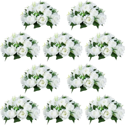 Vista 58 de NUPTIO Rosas Artificiales Negras Flores: Ramo de Flores Falsas Decoraciones de Halloween - 15 Cabezas Centros de Mesa de Rosas Artificiales con Base