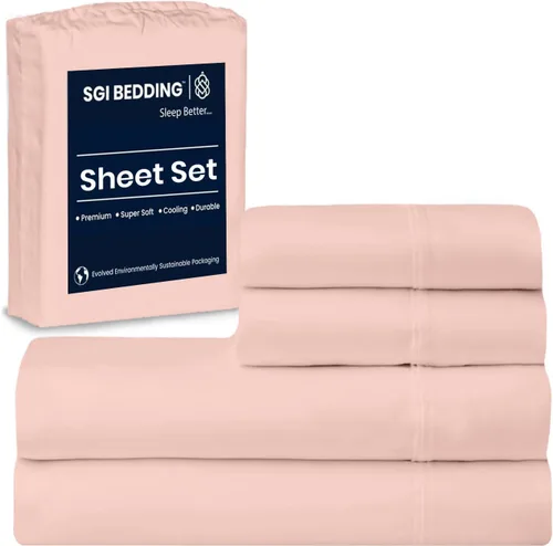 Vista 14 de SGI Bedding - Juego de sábanas de lujo de 4 piezas de algodón egipcio para RV tamaño King - 1000 hilos, sábanas 100% algodón, juego de sábanas