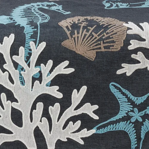 Vista 3 de SARO LIFESTYLE Sea Design - Camino de mesa, 16 x 54 pulgadas, azul marino