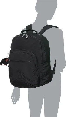 Vista 4 de Kipling Seoul Go - Laptop acolchada, correas ajustables para mochila, cierre de cremallera (talla única, tono negro)