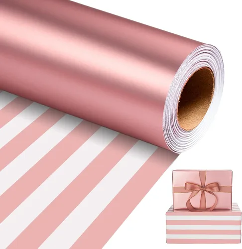 Vista 8 de Homeral Rollo de papel de regalo Jumbo de 30 pulgadas x 32.8 pies, color azul rey metálico para Navidad, cumpleaños, vacaciones, boda, baby shower
