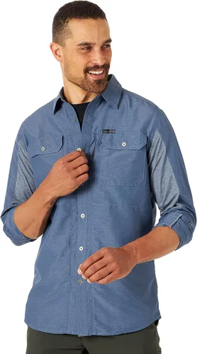 Vista 15 de ATG de Wrangler - Camisa de manga larga para hombre, de material mixto Negro