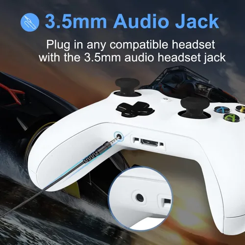 Vista 3 de Para control Xbox, controlador inalámbrico para Xbox One, Xbox Series X&S, Xbox One X&S, Windows PC, Xbox PC y Xbox Game Controller con conector
