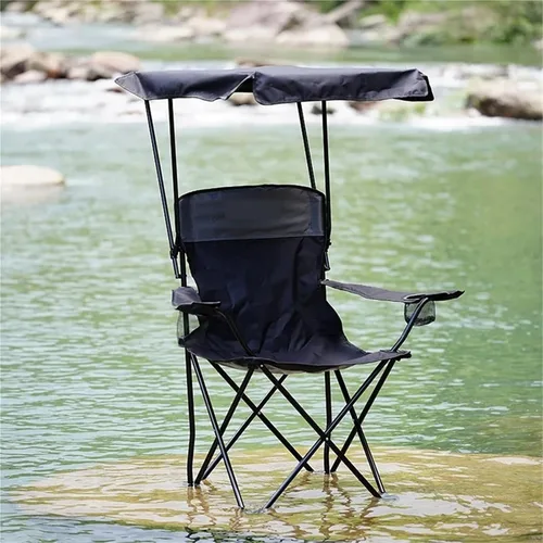 Vista 2 de Compatible con silla de campamento al aire libre con techo grueso, silla de sombreado impermeable para protección solar y aislamiento térmico