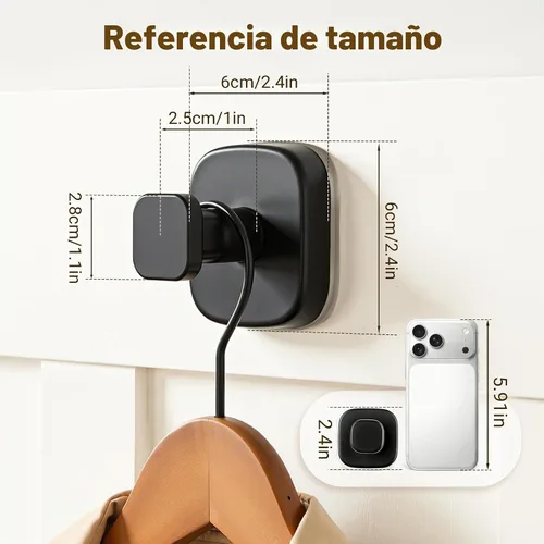 Vista 5 de 3 ganchos de ventosa para ducha, ganchos de ventosa para ducha, ganchos de puerta para colgar bata, lufa, ganchos de pared extraíbles para ventana
