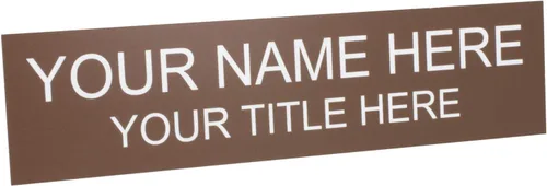 Vista 25 de ExcelMark Placa de nombre personalizada para puerta, oficina, pared, personalizada con tu texto, 2 x 8 pulgadas (1 línea, negro)