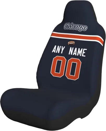 Vista 10 de Fundas de asiento de coche de fútbol personalizadas, accesorios personalizados para automóvil, regalos de Arizona con nombre y número, funda