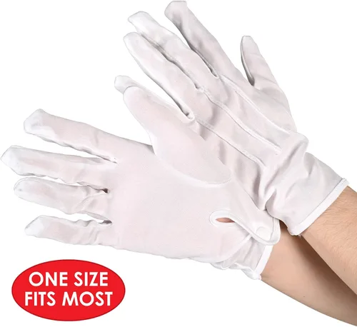 Vista 2 de Beistle - Accesorios de disfraz para hombre, talla única, para fiesta nocturna, color blanco, 1 par de EE. UU