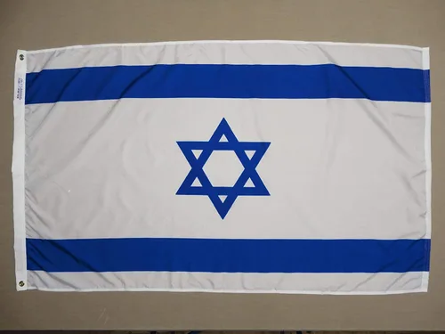 Vista 5 de Annin Flagmakers Bandera de Israel fabricada en Estados Unidos según las especificaciones oficiales de diseño de las Naciones Unidas, 3 x 5 pies