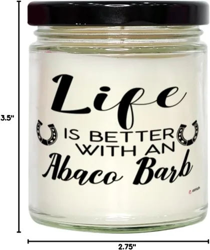 Vista 2 de Funny Abaco Barb Horse Candle Life is Better with an Abaco Barb 9oz Vanilla Scented Soy Wax Candles