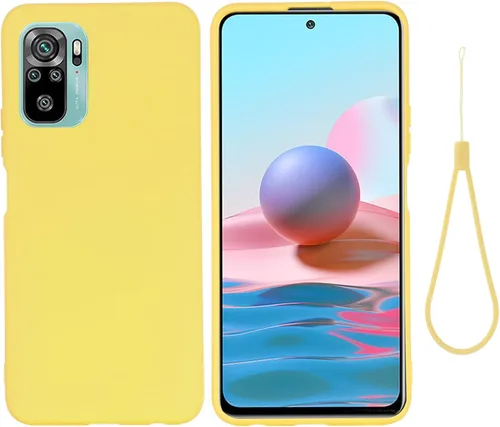 Vista 10 de Funda para Xiaomi Redmi Note 10S, funda protectora de silicona líquida para Xiaomi Redmi Note 10S con cordón de silicona, cubierta delgada y suave a