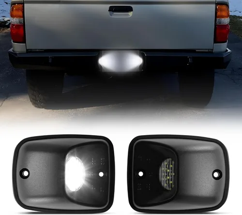 Vista 10 de litzland Luces LED para matrícula, compatibles con Audi A3 S3 A4 S4 A6 S6 A8 S8 Q7 RS4 lente transparente, lámpara LED para matrícula, paquete de 2