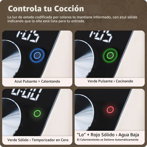 Vista 6 de Greater Goods Cocina Sous Vide, 1100 W, no necesita aplicación ni WiFi (blanco abeja)