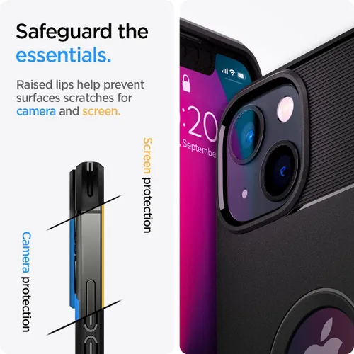 Vista 5 de Spigen Rugged Armor - Funda diseñada para iPhone 13 (2021), color negro mate