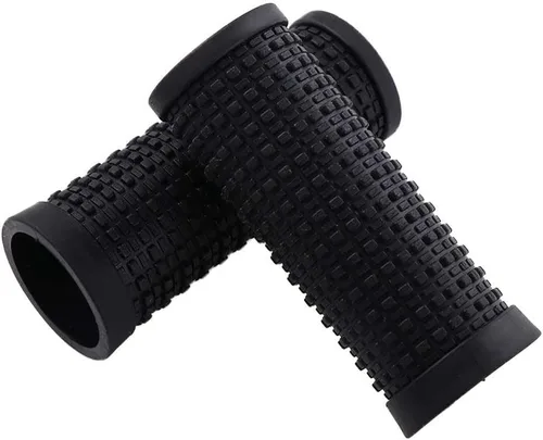 Vista 4 de 1 par de empuñaduras para manillar de bicicleta, cubierta protectora negra para manillar de bicicleta, agarres de extremo para scooter, bicicleta